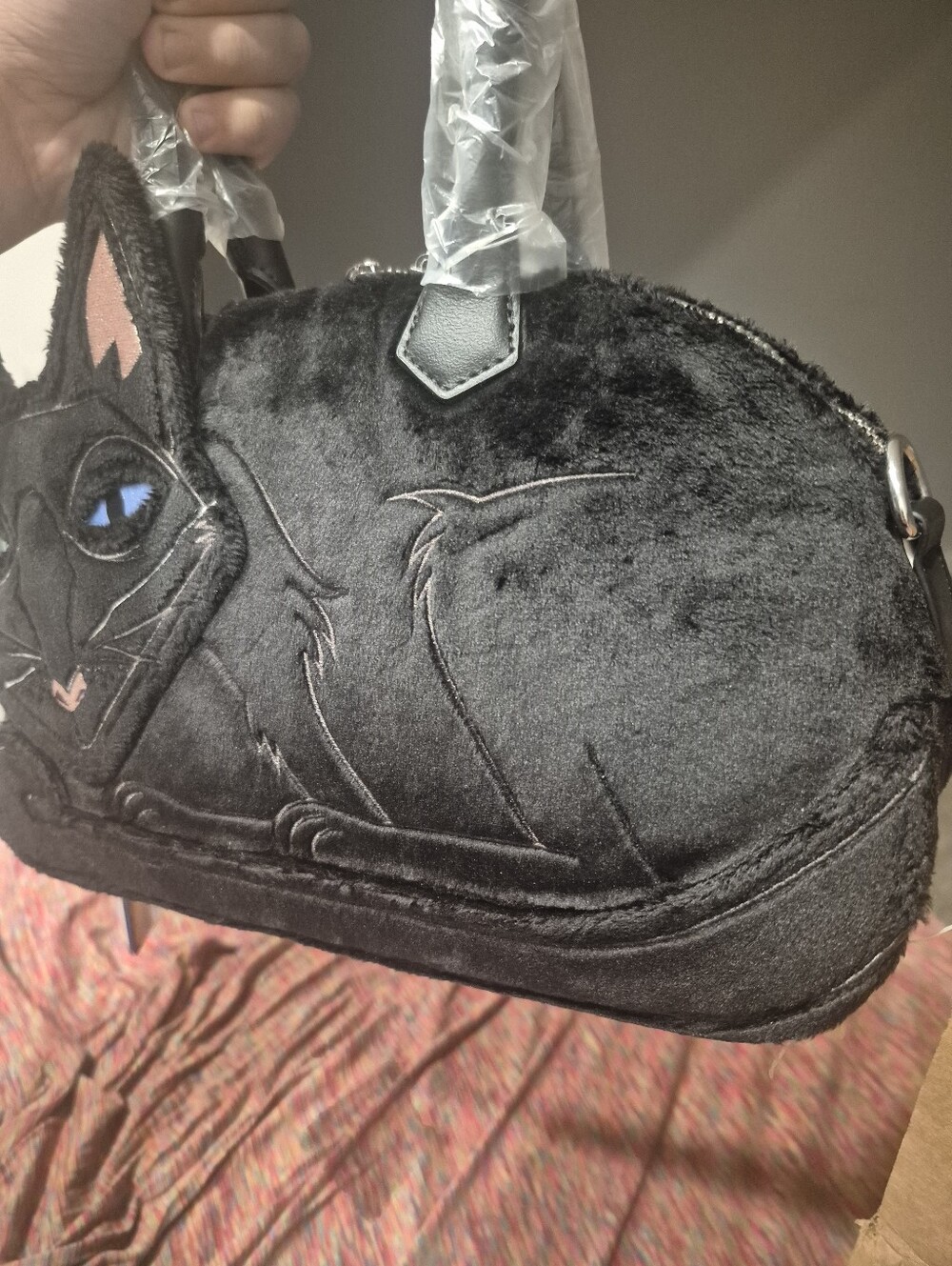 Loungefly Coraline Cat Plush 15th Anniversary Crossbody Bag - Picture 3 of 8